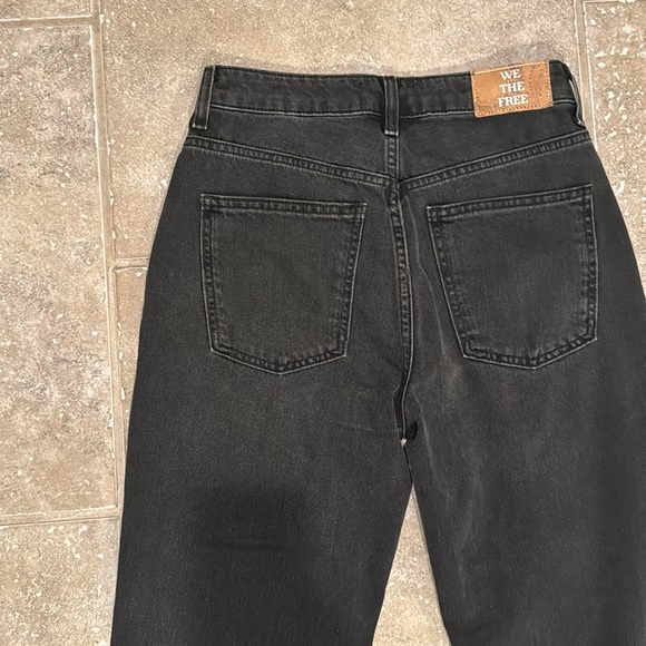 Women's Jeans We The Free The Pacifica High Rise Slim Straight Leg Size 27 Black - Picture 4 of 6